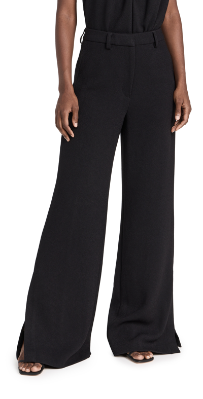 Anine Bing Lyra High-waist Wide-leg Trousers In Black