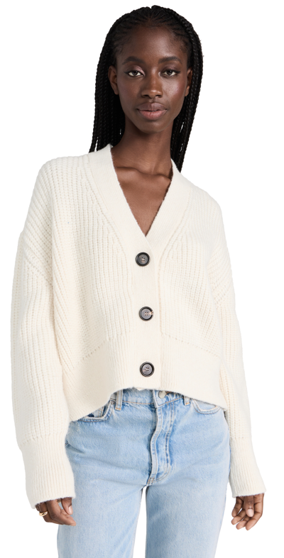 Anine Bing Maxwell Cardigan In Cream