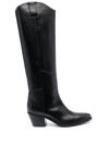 P.A.R.O.S.H 65MM KNEE-HIGH LEATHER BOOTS