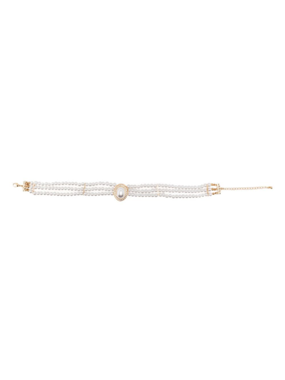 Hzmer Jewelry Pearl Choker Necklace In Weiss