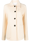 Jil Sander Button-up Wool Shirt Jacket In Nude