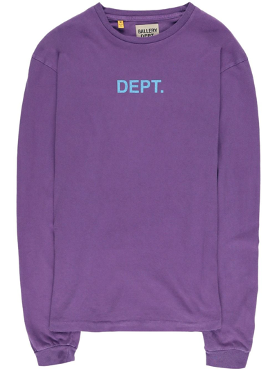 Gallery Dept. Logo-print Long-sleeve T-shirt In Purple