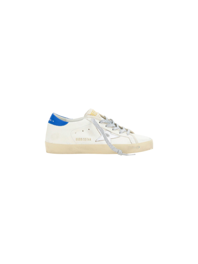 Golden Goose Super Star Leather Sneakers In Crema