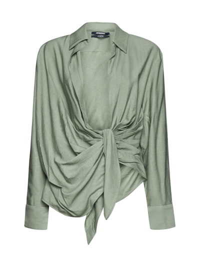 Jacquemus Shirt  Woman Color Green In Khaki