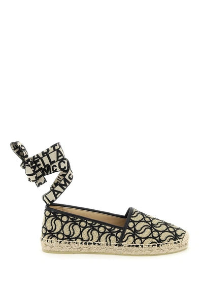 Stella Mccartney S-wave Espadrilles In Ecru Black (beige)