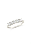 Sterling Forever Rowan Cubic Zirconia 5-stone Ring In Silver