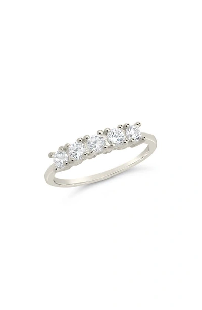 Sterling Forever Rowan Cubic Zirconia 5-stone Ring In Silver