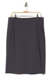 T Tahari Pull-on Ponte Pencil Skirt In Smoke