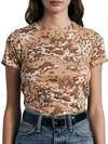 Rag & Bone Camo Baby Tee In Beige Multi