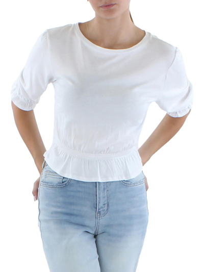 Bb Dakota By Steve Madden Womens Wide Neck Short Cropped In White