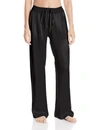 Pj Harlow Lola Satin Lounge Pants In Black
