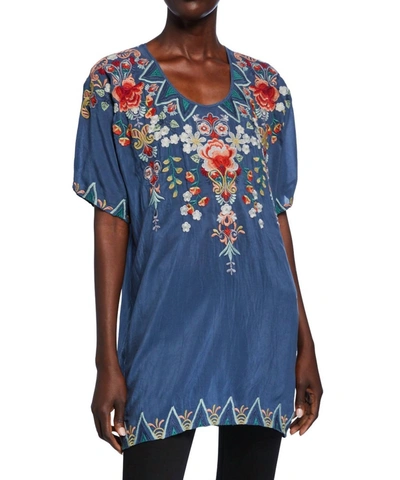 Johnny Was Women's Tamaya Tunic In Sky Blue