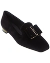 Ferragamo Zaneta Double-bow Moccasins In Black