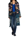 Johnny Was Bennie Duster Cardigan In Navy In Blue