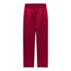 Pj Harlow Jolie Satin Crop Lounge Pants In Red
