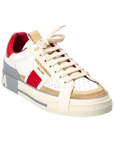 Dolce & Gabbana Leather Sneaker In Multi