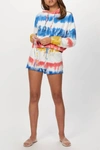 Beach Riot Cut Off Short In Primary Dip Dye In Multi