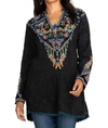 JOHNNY WAS CROYDON TUNIC IN BLACK