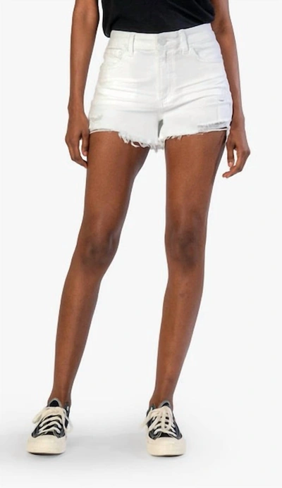 Kut From The Kloth Jane High Rise Long Short In White