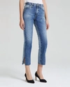 Ag Isabelle High Rise Straight Crop In 15yrs Indigo Bound In Alibi Destructed