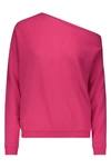 Minnie Rose Cashmere Off The Shoulder Top In Azalea In Pink