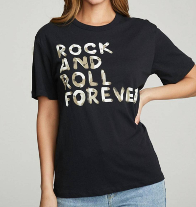 Chaser Rock & Roll Forever Tee In True Black