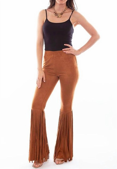 Scully Fringe Bell Bottom Pant In Camel In Brown