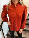 ANOTHER LOVE CHARLOTE BUTTON UP TOP IN RED