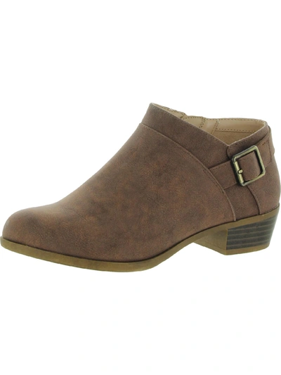 Lifestride Alexi Womens Cushioned Footbed Zip Up Ankle Boots In Multi