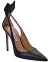Aquazzura Black Leather Bow Tie Pump 105 Pumps In Black