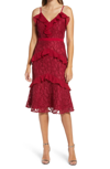 ADELYN RAE LACE DRESS IN RED