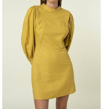 Frnch Francoise Dress In Moutarde In Yellow