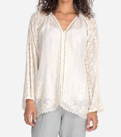 Johnny Was Laurel Amari Blouse In Natural In White