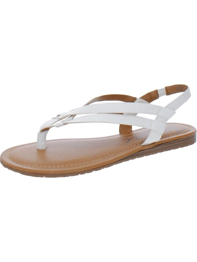 Zodiac Yasmin Womens Slip On Stretch Thong Sandals In White
