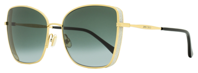 Jimmy Choo Women's Butterfly Sunglasses Alexis 0009o Gold/black 59mm