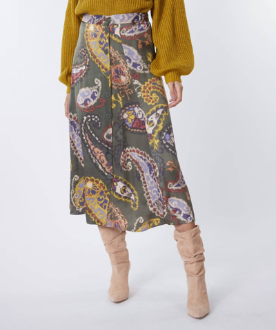 Esqualo Paisley Skirt In Multiprint