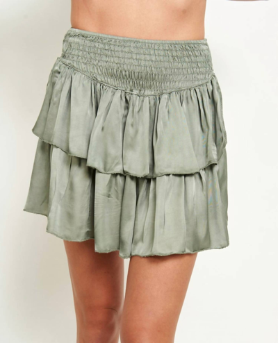 Sofia Collections Zaya Skirt In Military In Green