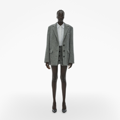 Helmut Lang Oversized Blazer In Grey Melange