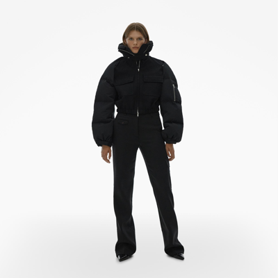 Helmut Lang Hybrid Bomber Puffer Jacket – 黑色 In Black