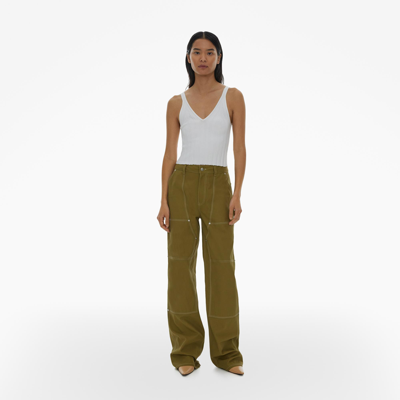 Helmut Lang Angela Ribbed V-neck Tank In Optic White