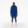 Helmut Lang Men's Hoodie With Cutoff Logo Print In Royal Blue