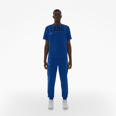 Helmut Lang Cut-off Logo Jogger In Blue