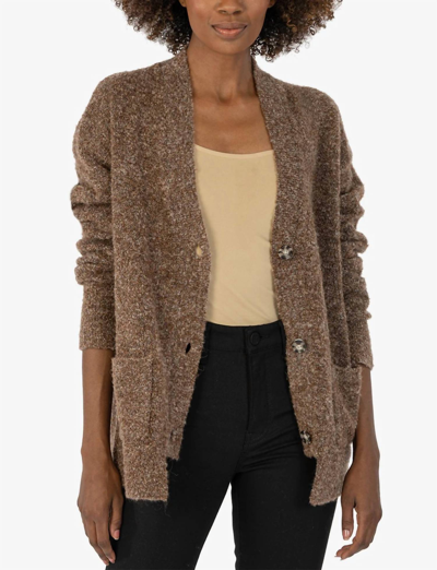 Kut From The Kloth Addie Cardigan In Brown