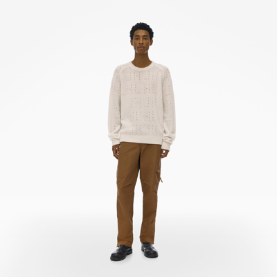 Helmut Lang White Crewneck Sweater In Winter White