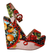 DOLCE & GABBANA Dolce & Gabbana Brocade Platform Heels Sandals Women's Shoes
