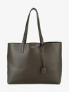 SAINT LAURENT SAINT LAURENT LARGE KHAKI LEATHER SHOPPER TOTE BAG,394195CSV0J12146566