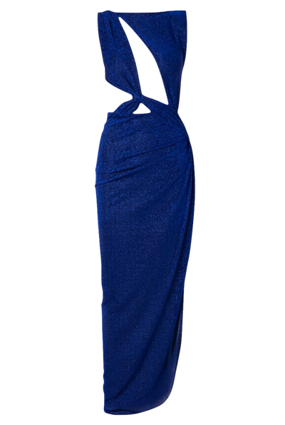 Baobab Zuri弹力平纹针织迷笛连衣裙 In Blue