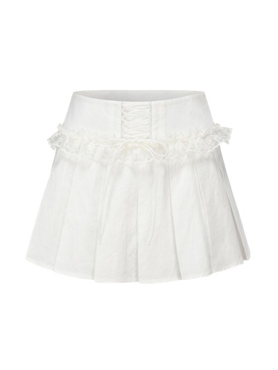Nana Jacqueline Maddie Lace Skirt In White