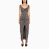 Vivienne Westwood Gray Panther Midi Dress In Grey