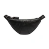 Lemaire Small Croissant Leather Shoulder Bag In Black